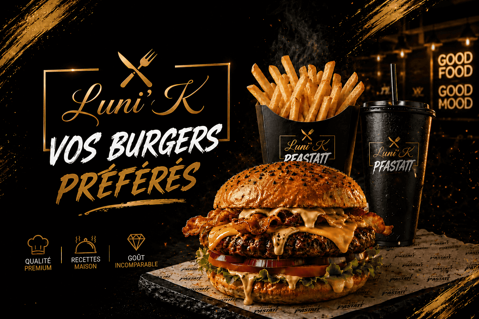 Luni’K — burgers, Bretz Burger, tenders, frites et boissons